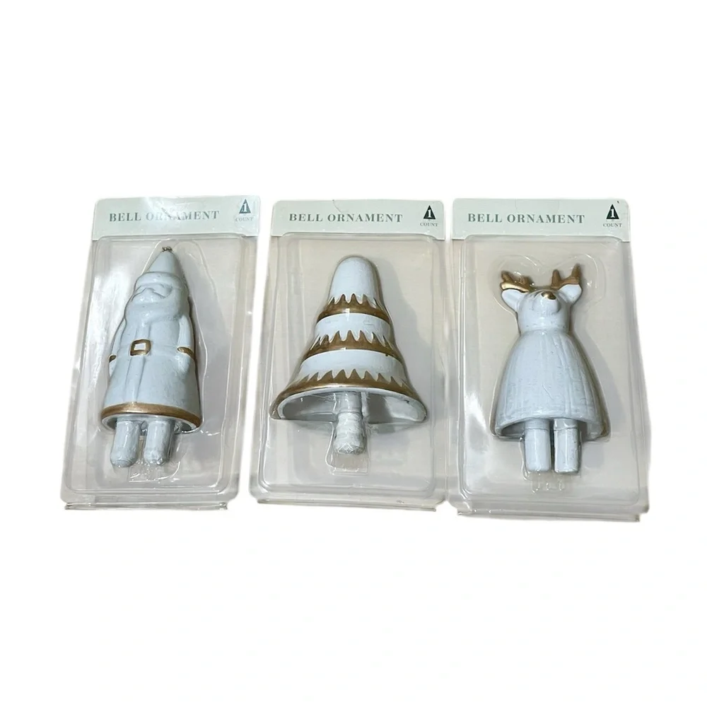 Target Ceramic Christmas Bell Ornament - Set of 3